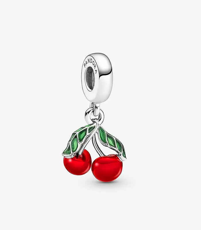 Asymmetrical Cherry Fruit Dangle Charm